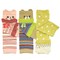 Wrapables Colorful Baby Leg Warmers Set of 3, Stylish Bears and Dots